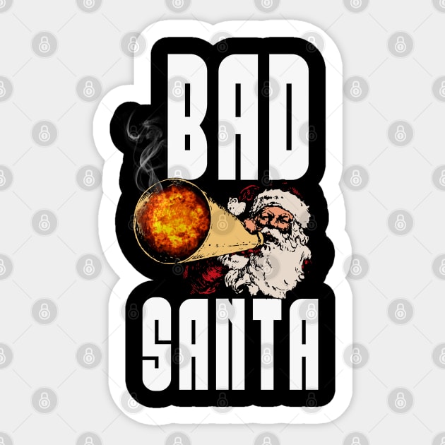 Bad Santa Vintage Sticker by Creativity Apparel